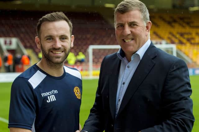 New Motherwell assistant manager James McFadden, left, and manager Mark McGhee