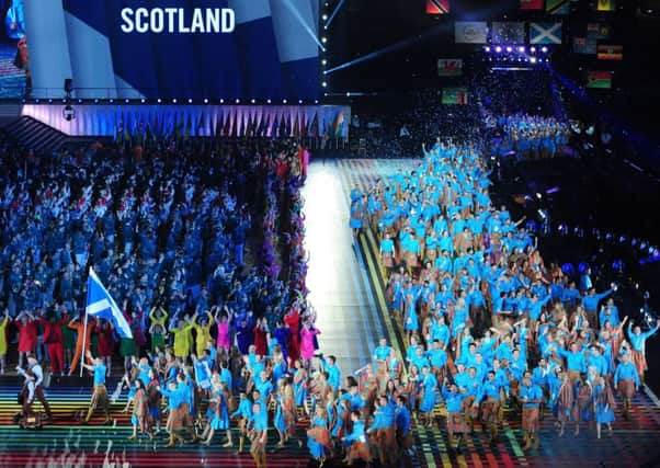 The Scotland team at the opening ceremony of the 2014 Commonwealth Games. Picture: Ian Rutherford