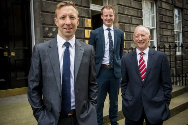 The team at Edinburgh office Director David Gow (L) Paraplanner Duncan Arthur (C) and Iain Duckworth (R) Picture: Alan Peebles