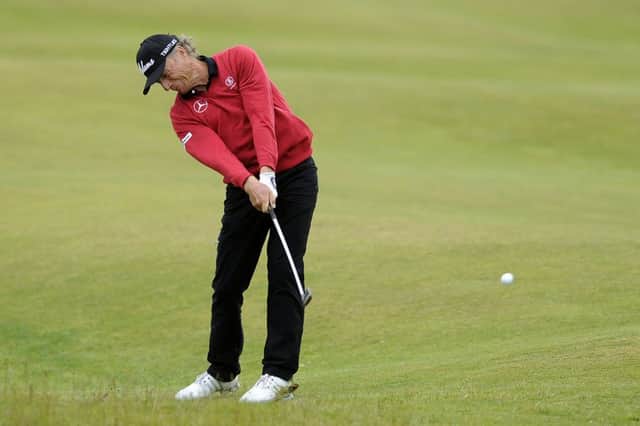 Bernhard Langer, pictured, Ken Brown and Howard Clark were all presented with the honour. Picture: Michael Gillen