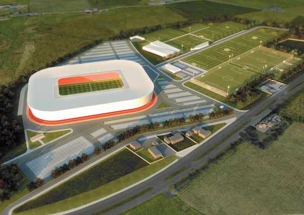 Aberdeen Football Club is to fund half the costs of new statium, shown in this artists' impression, by selling Pittodrie. Picture: Contributed