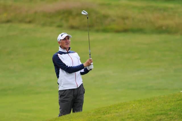 Euan McIntosh plays his approach to the 13th during day two of the Scottish Amateur Championship at Royal Aberdeen.
Picture Kenny Smith