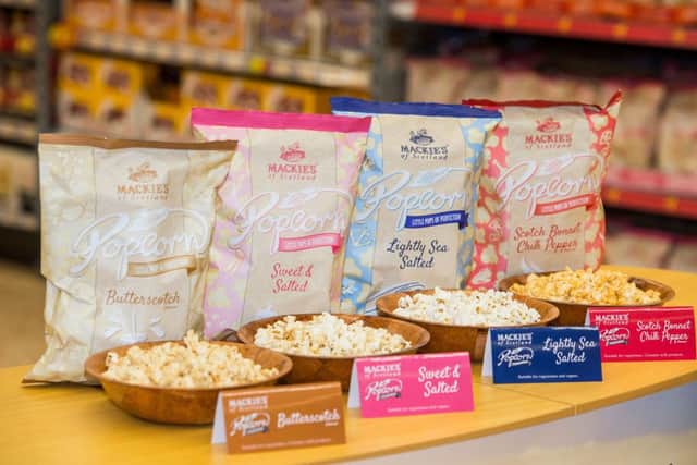 Mackie's Crisps new popcorn product range: Photographer Ian Georgeson