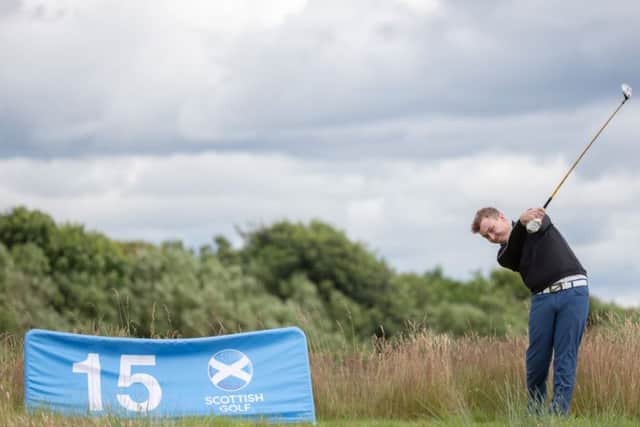 Glenvervie's Graeme Robertson is through to the last 16 in the Scottish Amateur Championship at Royal Aberdeen. Picture: Kenny Smith