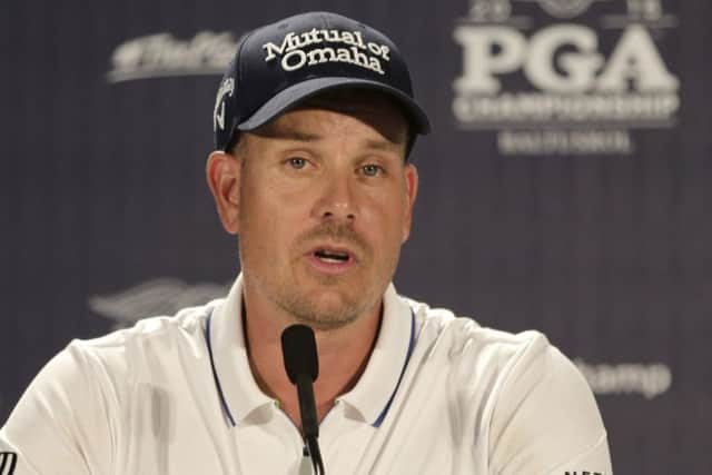 Open champion Henrik Stenson is just two shots off the lead in the US PGA. Picture: Getty Images