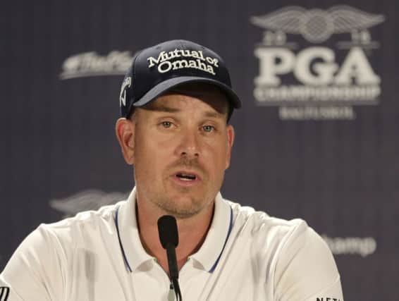Open champion Henrik Stenson is just two shots off the lead in the US PGA. Picture: Getty Images