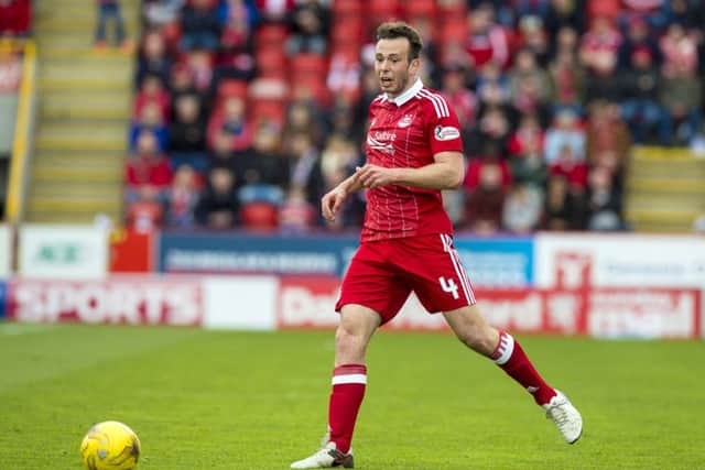 Andrew Considine is hoping Aberdeens away form in Europe can carry them forward to the group stages. Photograph: SNS