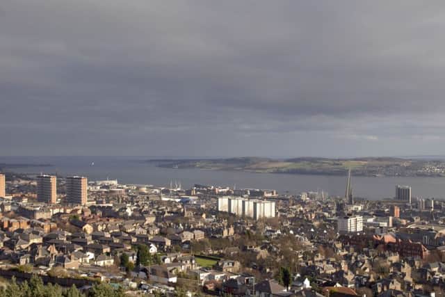 Dundee skyline and River Tay