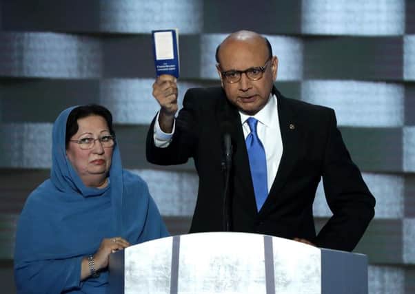 Khizr Khan, father of deceased Muslim U.S. Soldier Humayun S. M. Khan. Picture: Getty Images