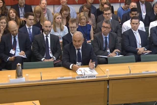 Sir Philip Green has been giving evidence to two House of Commons committees over the BHS collapse. Picture: PA
