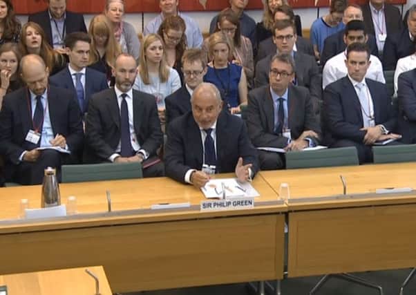 Sir Philip Green has been giving evidence to two House of Commons committees over the BHS collapse. Picture: PA