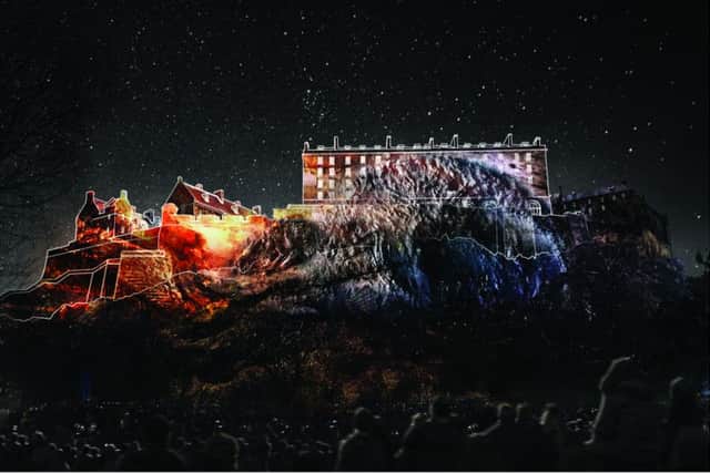 Edinburgh Castle will be transformed by the light show