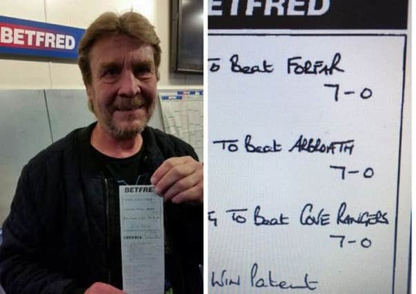 Luck Steve Sales won almost Â£60,000 from his bet. Picture: Betfred.
