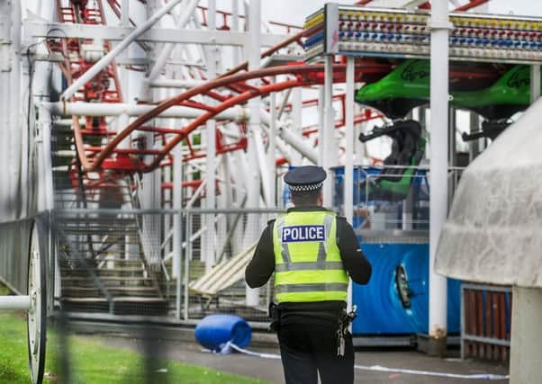 Nine people were injured after the Tsunami ride derailed at M&Ds theme park in June. Picture: John Devlin