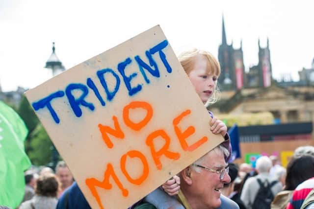 Public protests against the renewal of Trident have stepped up in recent months. Picture: Ian Georgeson