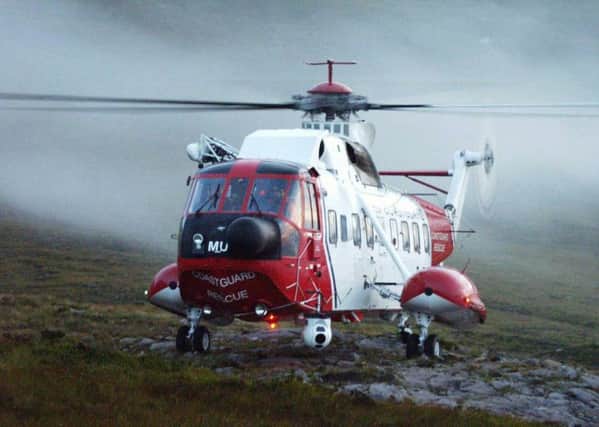 A Coastguard helicopter called to search after Mayday call made. Picture: MCA/PA