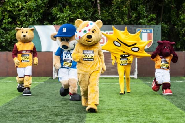 Mascots are put through their paces. Picture: John Devlin