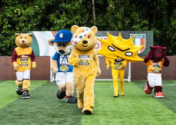 Mascots are put through their paces. Picture: John Devlin