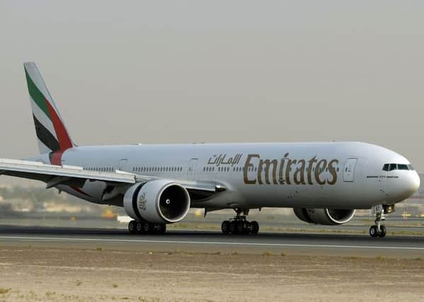 An Emirates Boeing 777 crash landed at Dubai Airport. Marwan Naamani/AFP/Getty Images