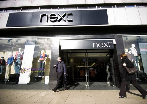Full-price sales at Next's high street stores were down 3.3%. Picture: Ian Georgeson