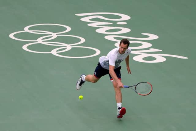 Andy Murray practises in Rio de Janeiro ahead of the Olympics. Picture: Vadim Ghirda/AP