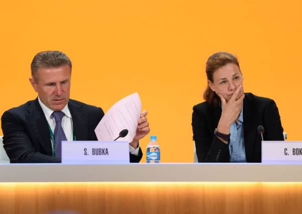 Germany's Claudia Bokel, right, was a member of the three person committee that vetted all eligible Russian athletes. Picture: AFP/Getty