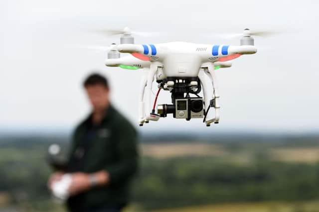 David Cormack's innovation could allow smaller drones to be easily tracked by radar. Picture: Andrew Matthews/PA Wire
