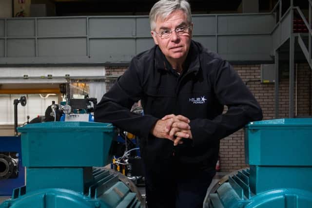 Dan Wright at Heliex in East Kilbride, 
which is now making clean energy solutions for clients around the world. Photograph: John Devlin