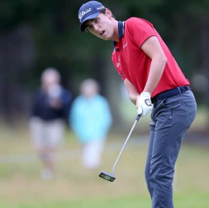 Italian teenager Renato Paratore had a hot afternoon on the greens against Stephen Gallacher at Archerfield Links. Picture: Getty Images