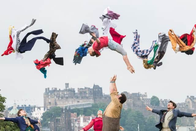 Lost in Translation Circus will perform a three-high shoulder stand