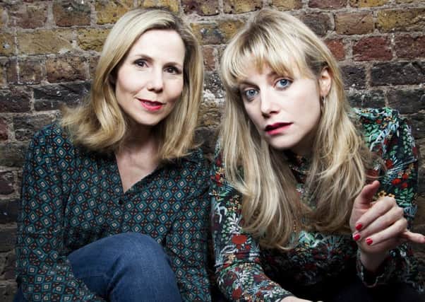 Talking To Strangers stars Sally Phillips (left) and Lily Bevan, who both love the absurdities of everyday life. Picture: Contributed