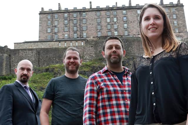 From left: CodeBase boss Jamie Coleman, Administrate chief executive John Peebles, Turing Festival director Brian Corcoran and  Skyscanner product manager Hilary Roberts. Picture: Stewart Attwood