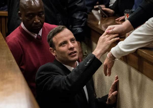 Oscar Pistorius after being sentenced to six years in jail. Picture: AFP/Getty Images