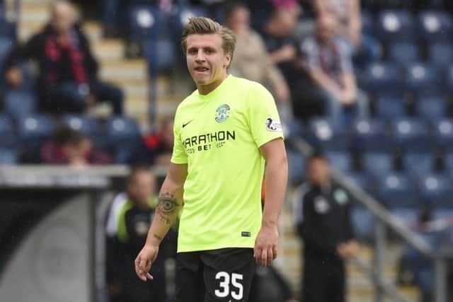Jason Cummings in action for Hibs against Falkirk on Saturday. Picture: SNS