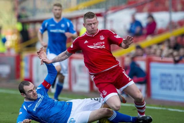 Injury will force St Johnstones veteran defender Dave Mackay out of the clash with Aberdeen. Pic: Craig Foy/SNS