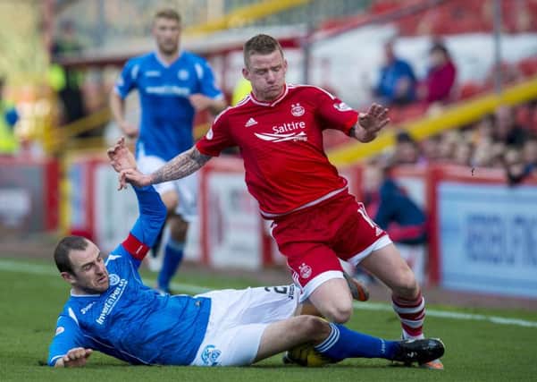 Injury will force St Johnstones veteran defender Dave Mackay out of the clash with Aberdeen. Pic: Craig Foy/SNS