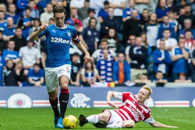 Rangers were halted in their hopes of an opening day victory by Hamilton. Picture: John Devlin