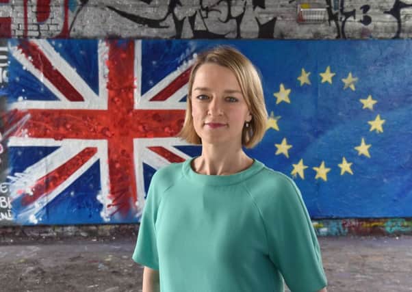 Laura Kuenssberg talks about the Brexit saga in a BBC documentary  Brexit: The Battle for Britain. Picture: BBC/Jeff Overs