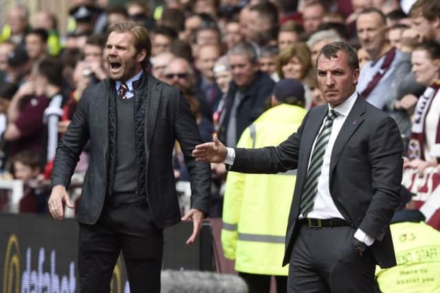 Robbie Neilson and Brendan Rodgers oversaw an enthralling 90 minutes. Picture: PA
