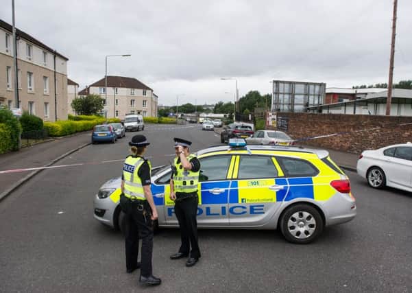 Police probe death in Shettleston, Glasgow. Picture: John Devlin