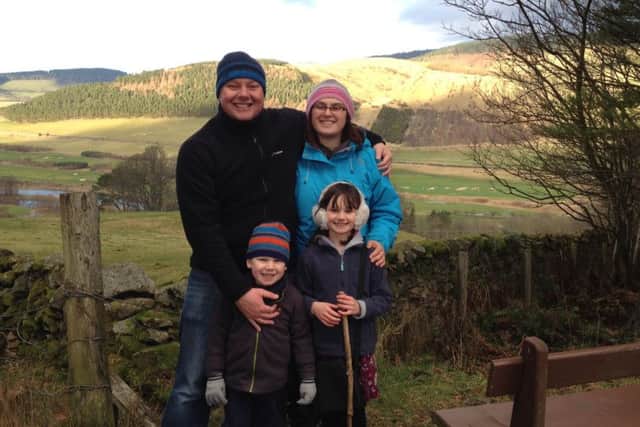Matt and his family in the Scottish borders