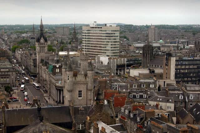 Arial view of Aberdeen city centre buildings.
Picture: Stephen Mansfield