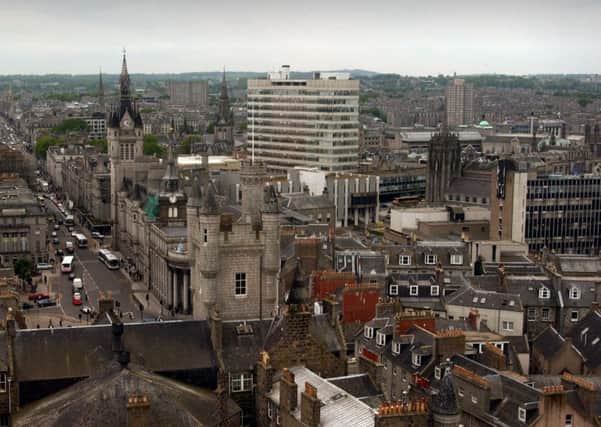 Arial view of Aberdeen city centre buildings.

Picture: Stephen Mansfield