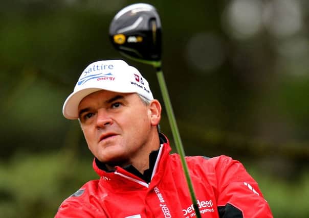 Paul Lawrie in action during the Aberdeen Asset Management Paul Lawrie Matchplay at Archerfield Links. Picture: Tony Marshall/Getty