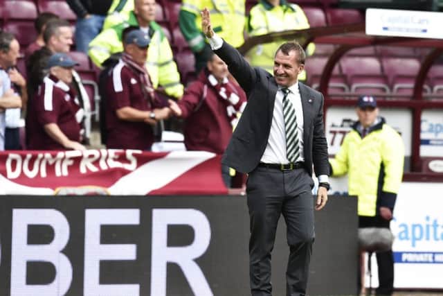 Brendan Rodgers saw his side defeat Hearts on Sunday. Picture: SNS