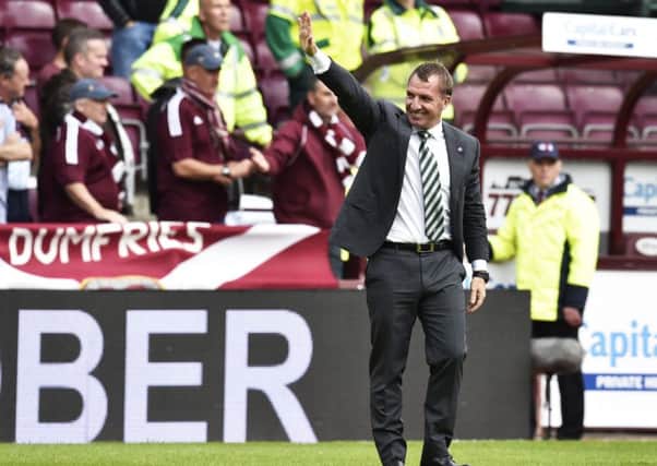 Brendan Rodgers saw his side defeat Hearts on Sunday. Picture: SNS