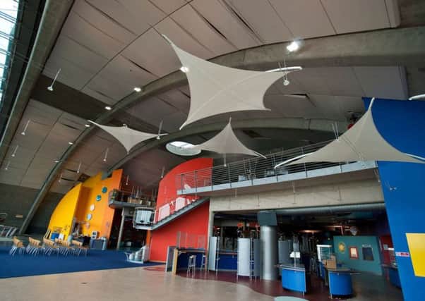 Floating wings in the Big Idea Centre. Picture: Ben Cooper