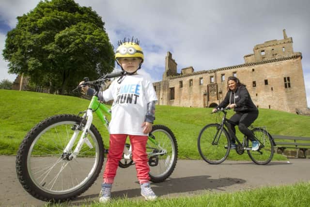 STV star Hayley Matthews and son launch Wee Jaunt Edinburgh. Picture: Peter Devlin