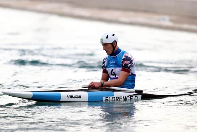 A dejected David Florence after his bid for gold ended in disappointment yesterday. Picture: PA.