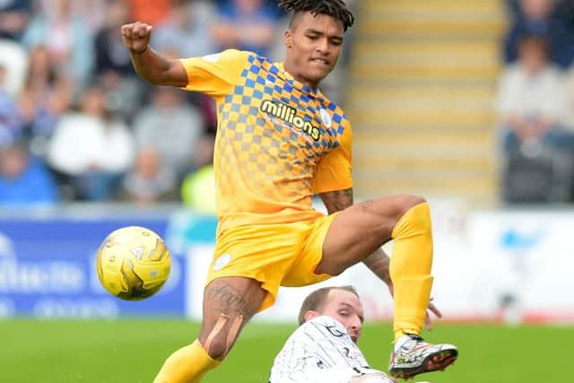 Morton's Jai Quitongo hit the winning the goal in the Betfred Cup match against Hamilton. Picture: SNS